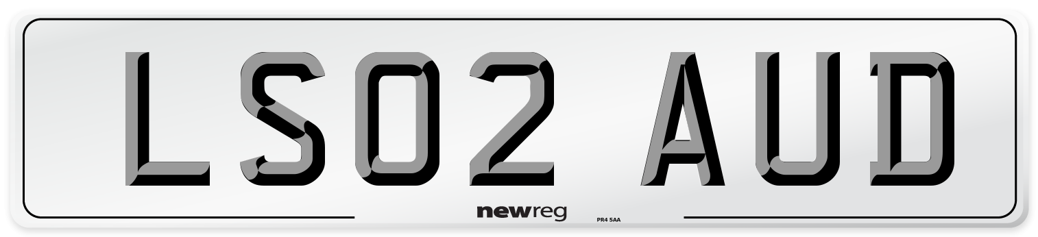 LS02 AUD Number Plate from New Reg